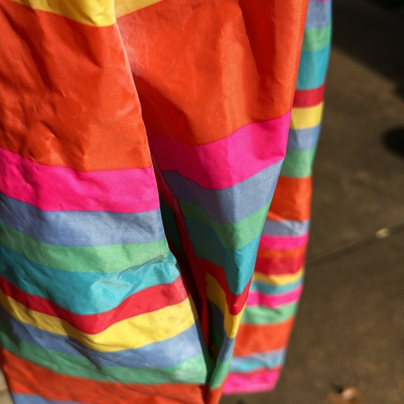 Vintage Aquasheen Aqua Sheen Striped Raincoat Rain Coat XS To Die For USA Made - Picture 9 of 11